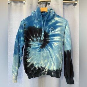 Pawz Blue Tie-Dye Hoodie Small